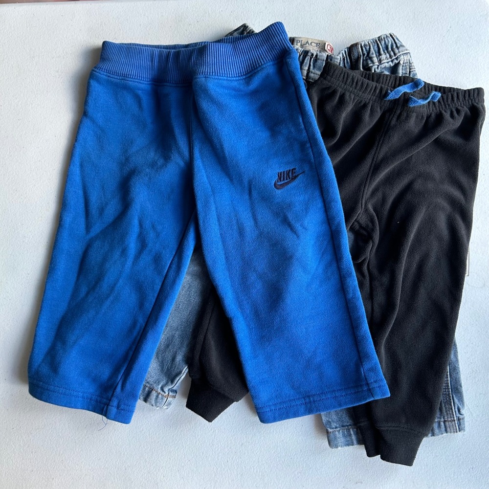 Nike Carter's Children's Place Boys 18M Pants Bundle Fleece Joggers Jeans Blue